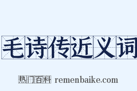 毛诗传近义词是什么意思的图片